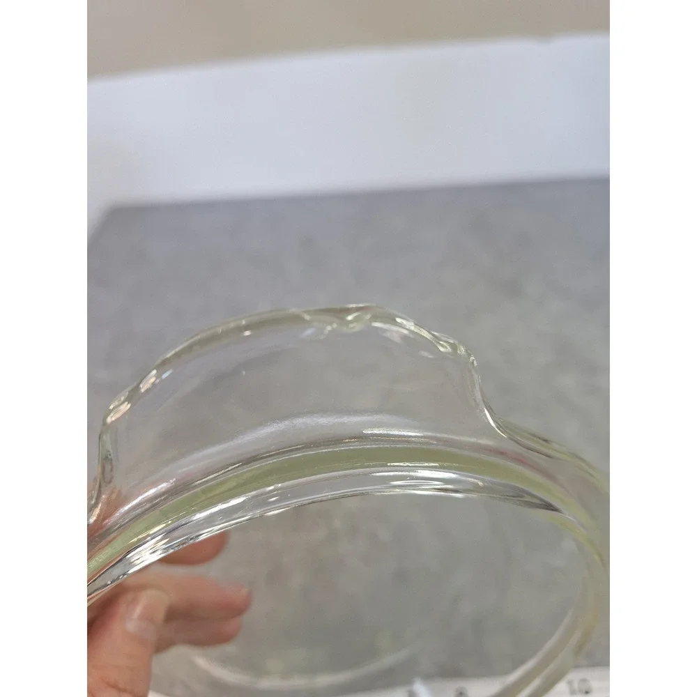 Anchor Hocking Fire-King Clear Glass Oval Casserole Dish with Lid 1.5 Qt 467 USA